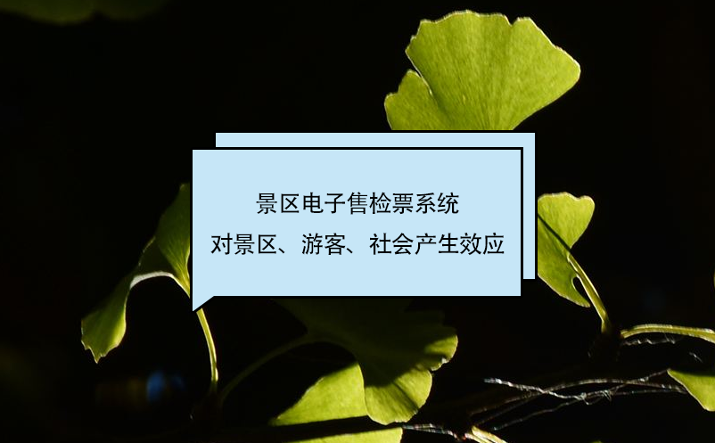 景區(qū)電子售檢票系統(tǒng)對(duì)景區(qū)、游客、社會(huì)產(chǎn)生效應(yīng)