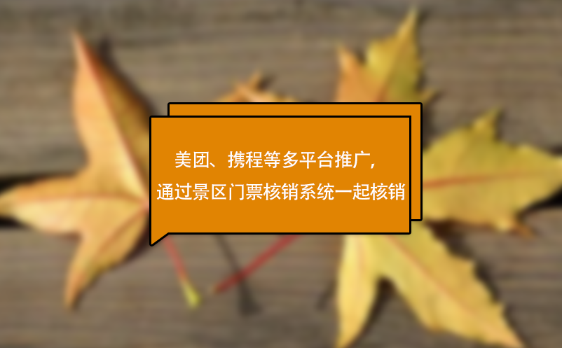 美團、攜程等多平臺推廣，可通過景區(qū)門票核銷系統(tǒng)一起核銷