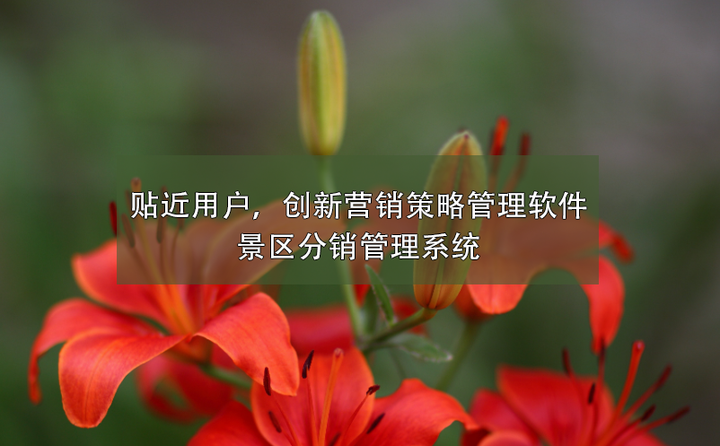 貼近用戶，創(chuàng)新營銷策略管理軟件---景區(qū)分銷管理系統(tǒng)